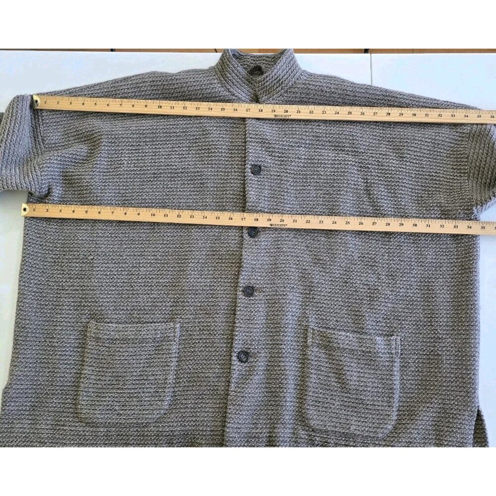 Eskandar Boxy Jacket - Size 1 / L - Brown Wool Blend - Silk Lined - Picture 4 of 15